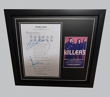 The Killers "Daddy's Eyes" Signed Song Sheet