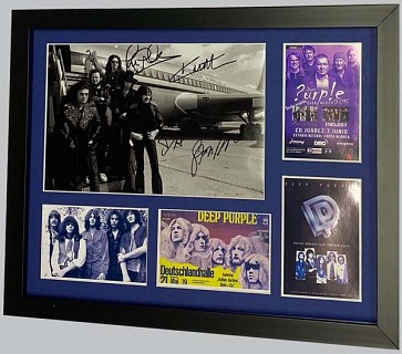 Deep Purple Signed Black & White Photo + 3 Posters & Photo