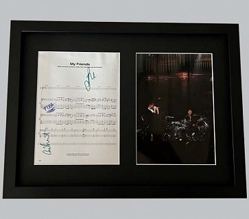 Red Hot Chili Peppers "My Friends" Signed Song Sheet + Concert Photo