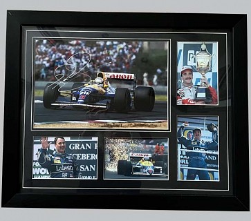 Nigel Mansell Signed Colour Photo + 4 Photos