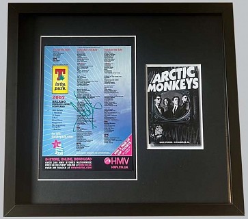 Arctic Monkeys "T in the Park" Concert Poster Signed by Alex Turner + Concert Poster