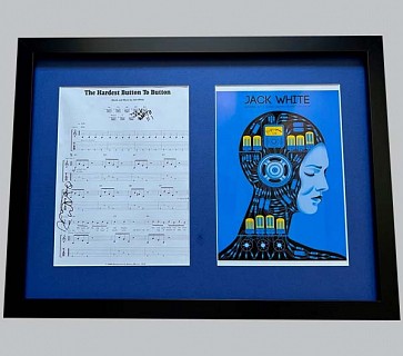 Jack & Meg White "The Hardest Button To Button" Signed Song Sheet + Poster