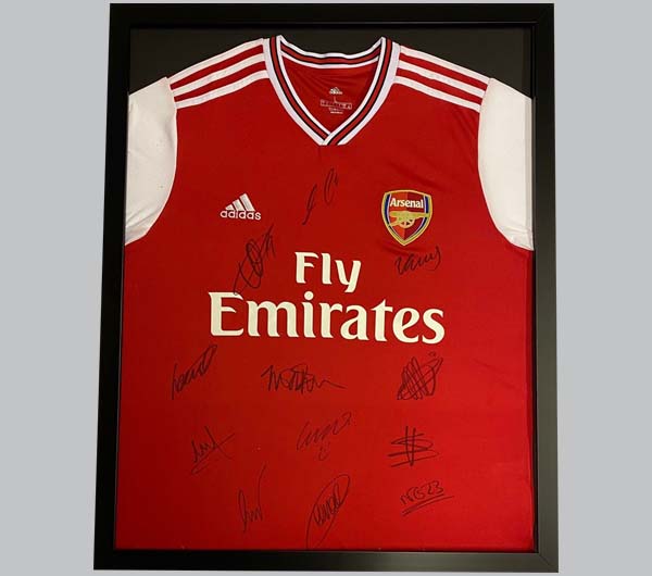 Arsenal FC Multi-Player Signed & Framed Football Shirt