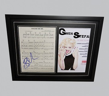 Gwen Stefani "Excuse Me Mr" Signed Song Sheet