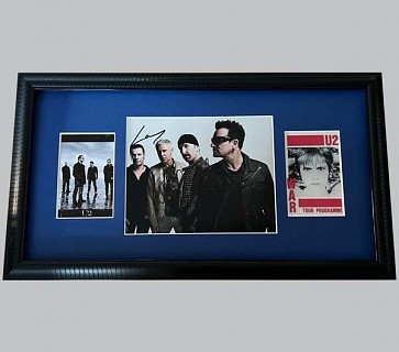 U2 Signed Colour Photo + 2 Posters