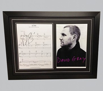 David Gray "Alibi" Signed Music Sheet + Photo