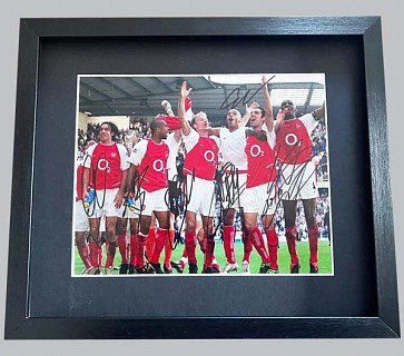 Arsenal Photo Signed by Edu, Bergkamp, Henry, Cole, Pires & Vieira