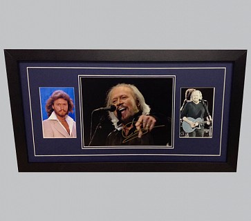 Barry Gibb Signed Colour Concert Photo + 2 Colour Photos