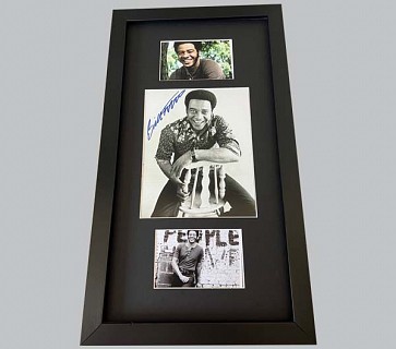 Bill Withers Signed Black & White Photo + 2 Photos