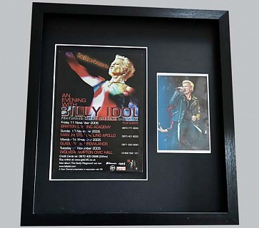 Billy Idol Signed Tour Flyer + Colour Concert Photo