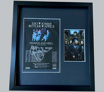 Black Sabbath Signed Concert Flyer + Colour Photo
