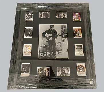 Bob Dylan B&W Signed Photo + 8 Postcards & 4 Photos