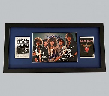 Bon Jovi Signed Colour Photo + 2 Bon Jovi Posters