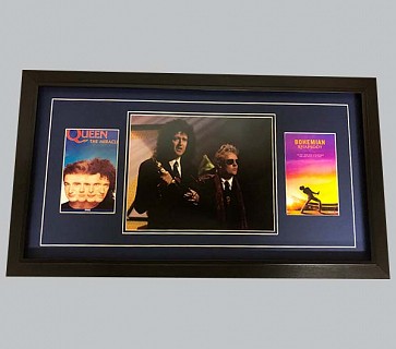 Queen Photo Signed by Roger & Brian + 2 Colour Posters