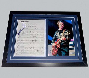 Noel Gallagher "Broken Stones" Signed Music Sheet + Concert Photo