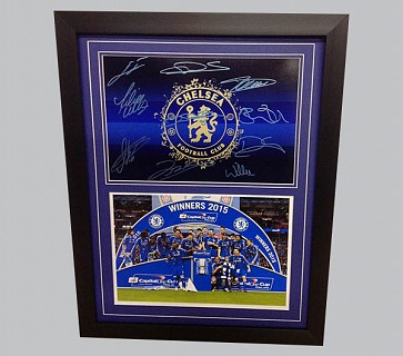 Chelsea Multi-Player Signed Emblem Photo + Colour Photo