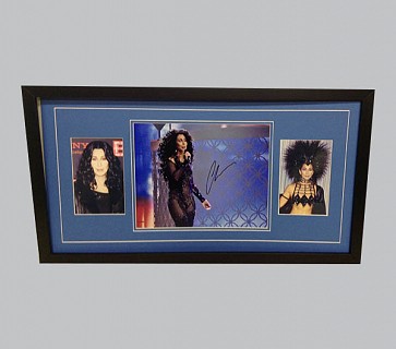 Cher Signed Colour Photo Display