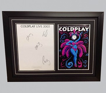 Coldplay "Live 2003" Signed Colour Poster + Poster