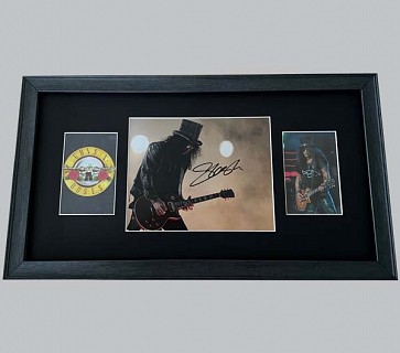 Guns & Roses Concert Photo Signed by Slash + Poster & Photo