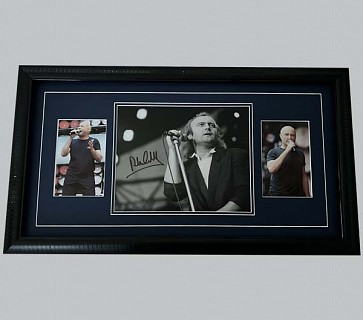 Phil Collins Signed B&W Concert Photo + 2 Colour Photos