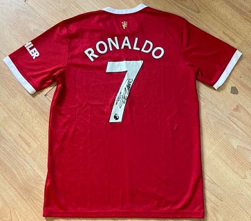 Cristiano Ronaldo Signed Man United Football Shirt