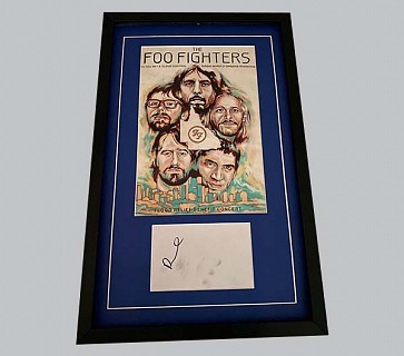 Dave Grohl Signed Postcard + Foo Fighters Poster