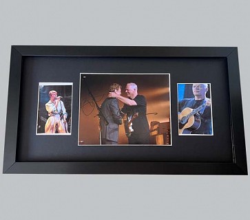 David Bowie & Dave Gilmour Signed Concert Photo + 2 Photos