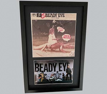 Beady Eye "Different Gear, Still Speeding" Signed Record Sleeve + Concert Photo