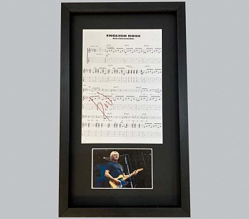 Paul Weller "English Rose" Signed Song Sheet + Concert Photo
