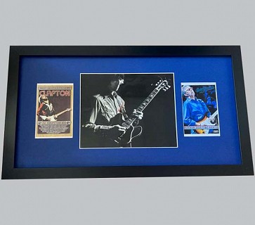 Eric Clapton Signed B&W Concert Photo + 2 Colour Posters