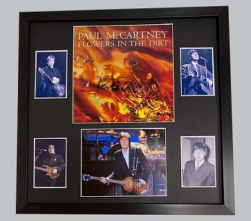 Paul McCartney "Flowers In The Dirt" Signed Album Sleeve + 5 Photos