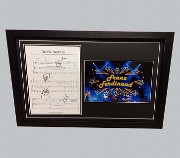 Franz Ferdinand "Do You Want To" Signed Music Sheet + Concert Photo