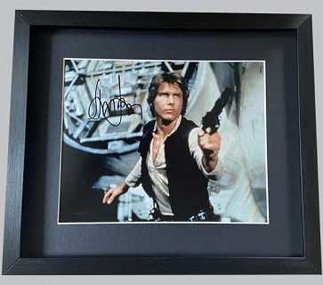 Han Solo Colour Photo Signed by Harrison Ford
