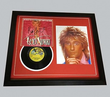 Rod Stewart "If Loving You Is Wrong I Don't Want To Be Right" Signed Record Sleeve + Record & Photo