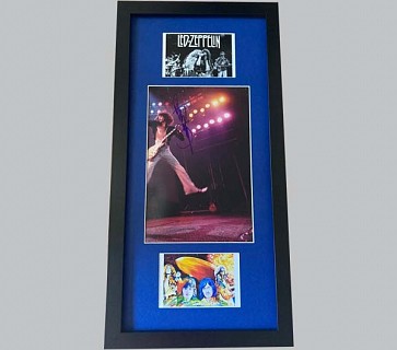 Led Zeppelin Concert Photo Signed by Jimmy Page + 2 Postcards