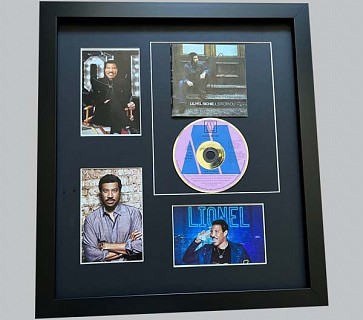 Lionel Richie "Just For You" Signed 7" Record Sleeve + 7" Record & 3 Photos