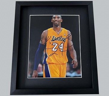 Kobe Bryant Signed LA Lakers Colour Photo