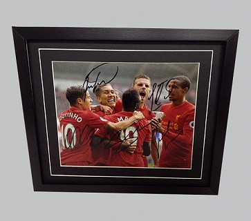 Liverpool Photo Signed by Matip, Firmino, Coutinho & Mane