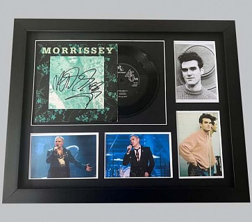 Morrissey "Lucky Lisp" Signed 7" Record Sleeve + 7" Record & 4 Photos