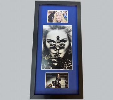 Madonna Signed Black & White Photo + 2 Colour Photos