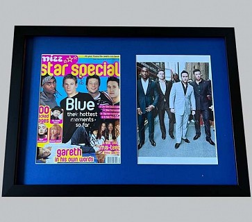 Blue Signed Magazine Cover + Colour Photo