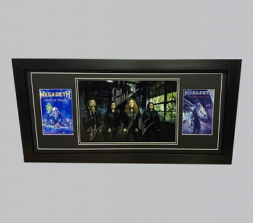 Megadeth Signed Colour Photo + 2 Posters