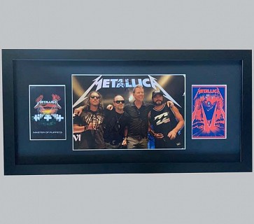 Metallica Signed Colour Photo + 2 Posters