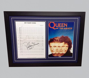 Queen "My Fairy King" Song Sheet Signed by Roger Taylor + Poster