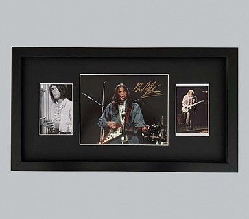 Neil Young Signed Colour Concert Photo + 2 Photos