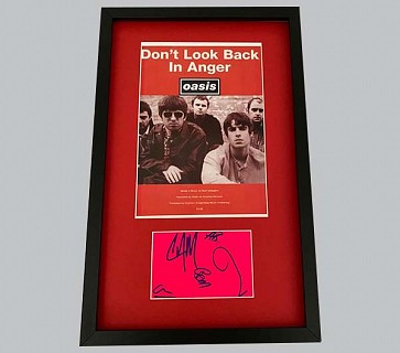 Oasis Signed Postcard + "Don't Look Back in Anger" Poster