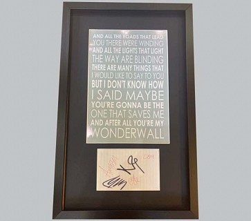Oasis Signed Postcard + "Wonderwall" Poster