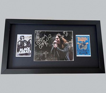 Ozzy Osbourne Signed Colour Concert Photo + 2 Posters