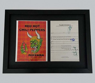 Red Hot Chili Peppers "Parallel Universe" Signed Song Sheet