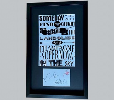 Oasis Signed Postcard + "Champagne Supernova" Poster